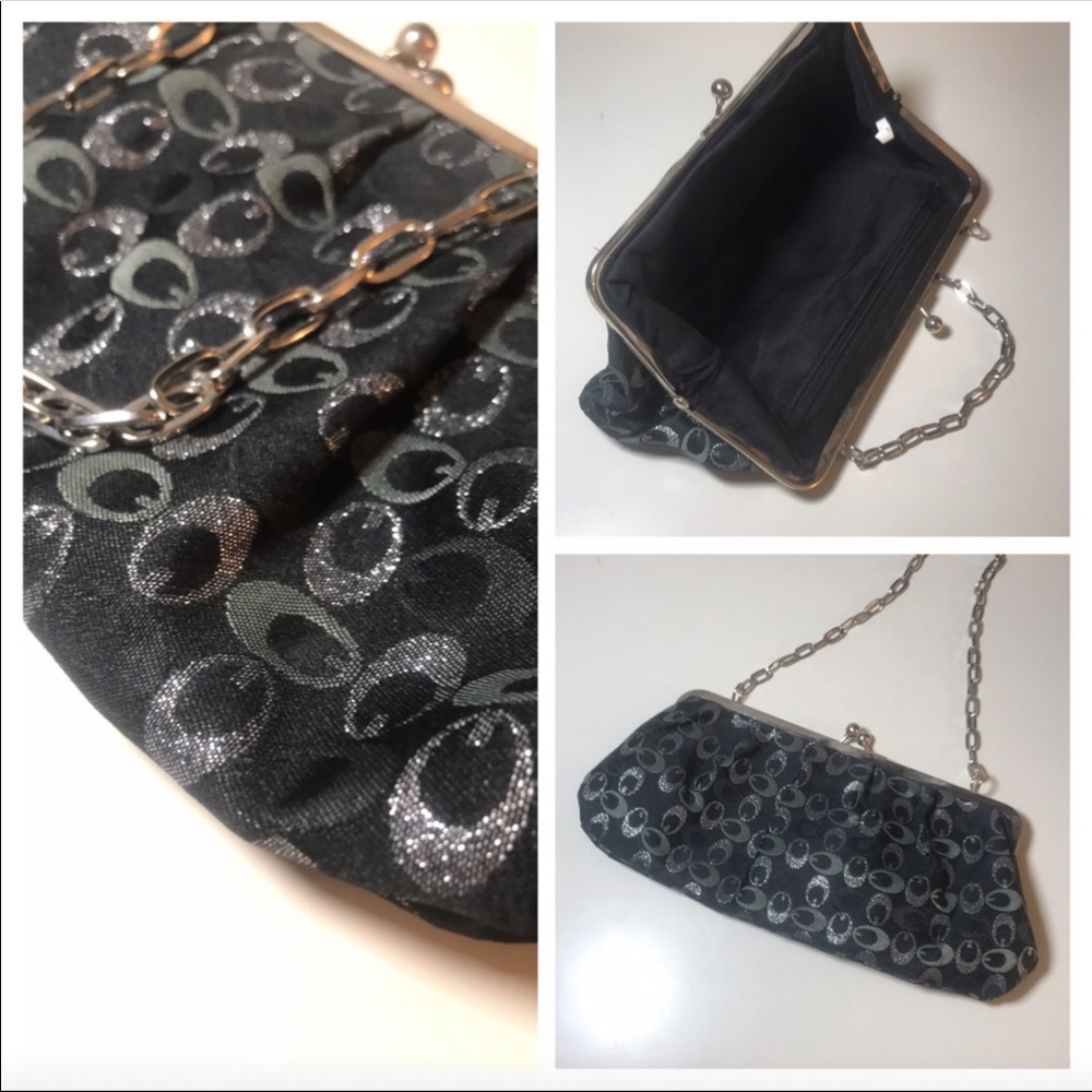 Black & Silver Print Clutch
